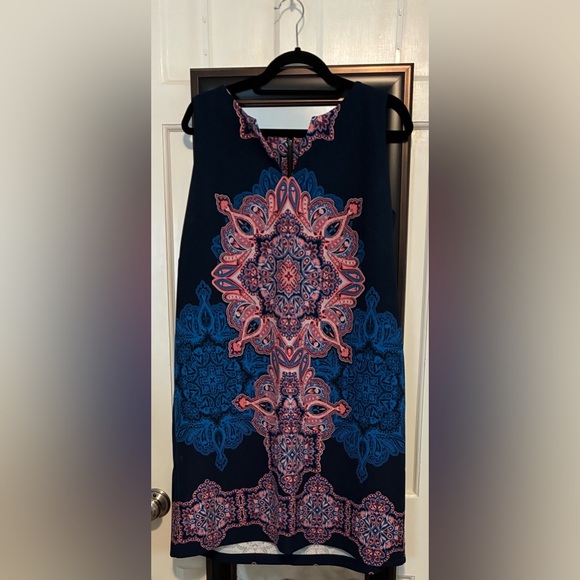 Taylor Women Elegant Sheath Medallion Midi Dress 16W - Picture 2 of 3